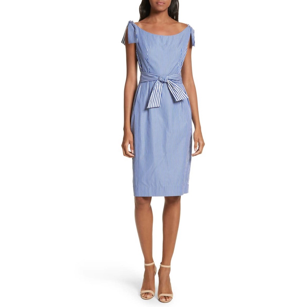 Milly Candice Striped Shirting Tie Dress Size 10
